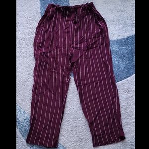 Tie-Waist Stripe Trousers
